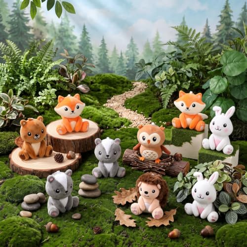 Image of Aoriher 6 Pcs Mini Woodland Stuffed Animals 4 Inch Plush Set,Creative