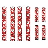 Tutolipy Christmas Refrigerator Door Handle Covers Set of 8, Santa Claus Fridge Handle Cover Antiskid Protector for Fridge Oven Keep Kitchen Appliance Clean