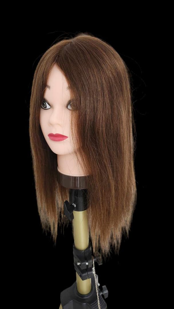 Cabeza maniqui pelo natural 35-40 cm. Eurostil