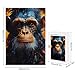Imagen de Rompecabezas para Adultos300 PCS Chimpanzee Portrait Vibrant Artwork Rompecabezas De Juguete para Decoración De Pared Difícil Oferta Difícil como Regalo para Toda La Familia 300 PCS