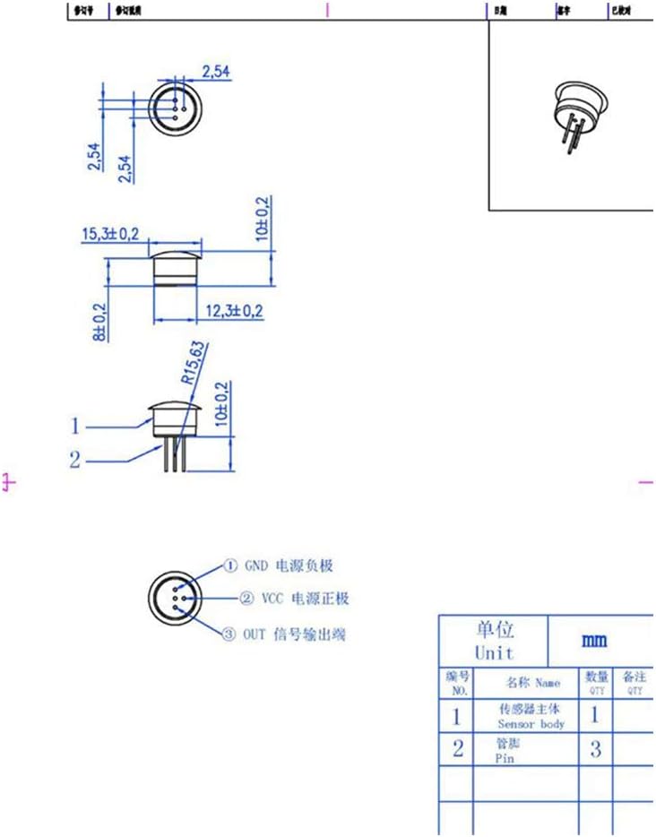 Taidacent NPN High Low Level Human Body Active Diffuse Reflection Infared IR Motion Sensor M12 Proximity Switch Infrared Photoelectric Sensor (5V NPN)