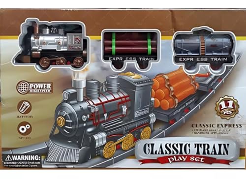 Image of Bestie Toys Train Set for Kids: Classic & Metro Trains, Multicolor, Unisex, Ages 3+