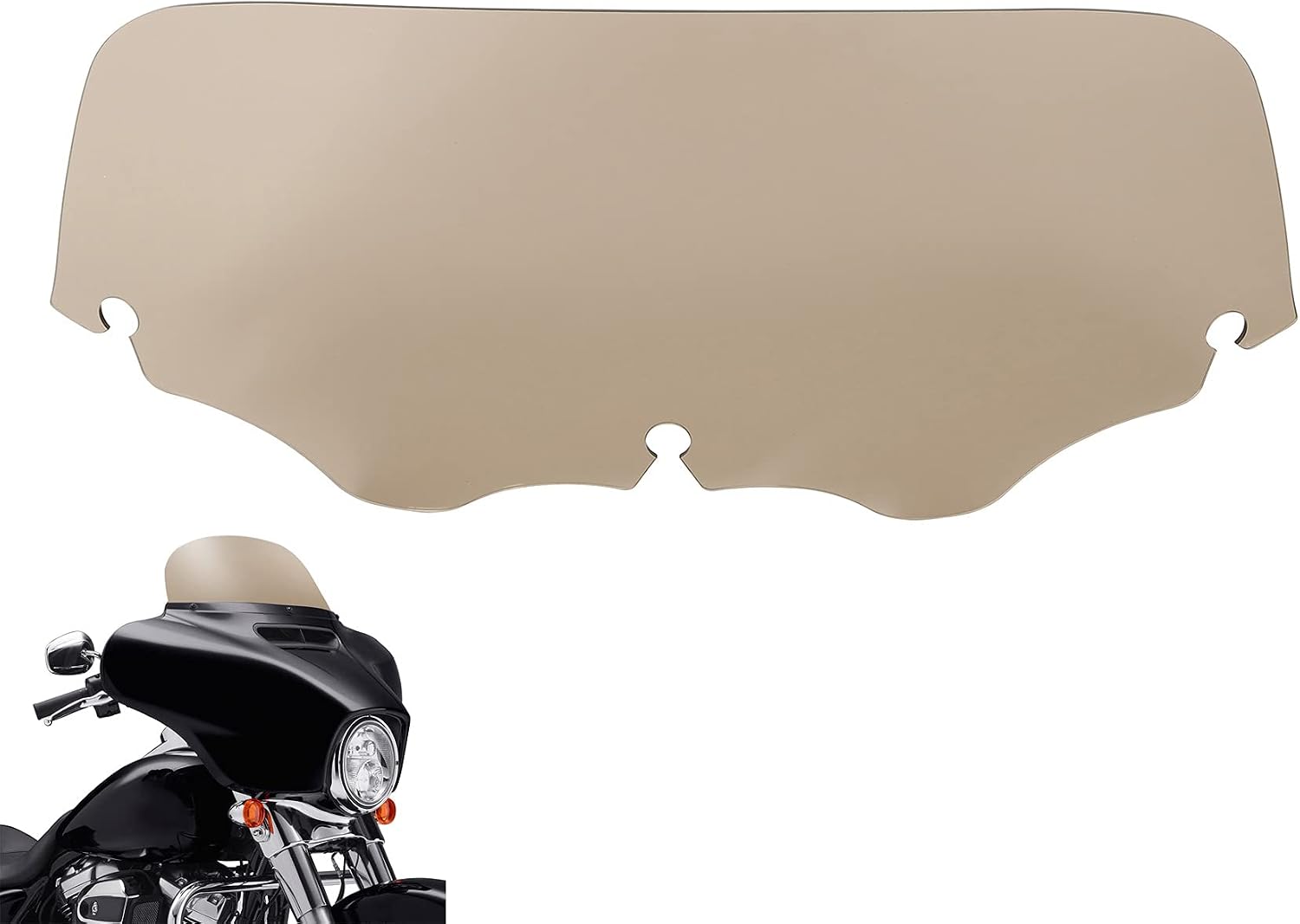 Green-L 8'' Windshield Fit for Harley 1996-2013 Touring Street Glide Electra Ultra Classic Smoke Windscreen