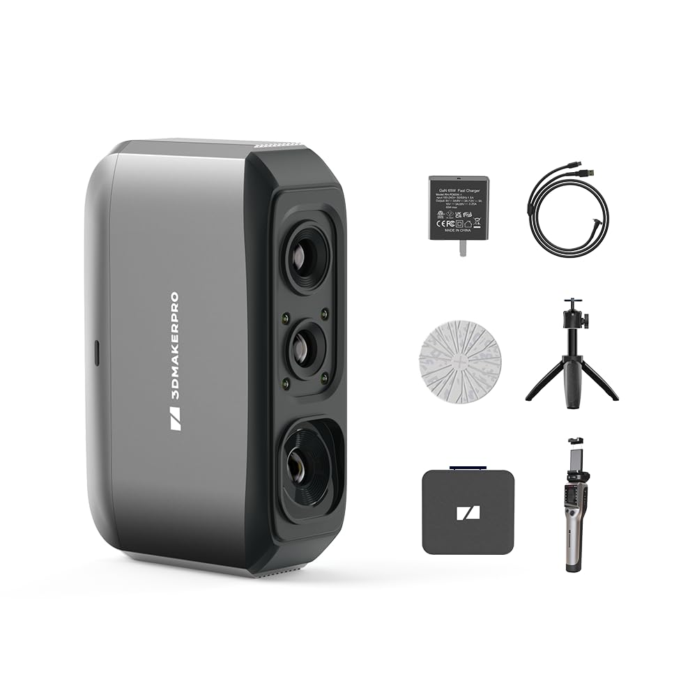 3DMakerpro 3D Scanner Moose Lite, Medium-Format 3D Scanners for Printing, NIR Light Source, Up to 0.05mm Accuracy, Mono Texture Scanning-image-5