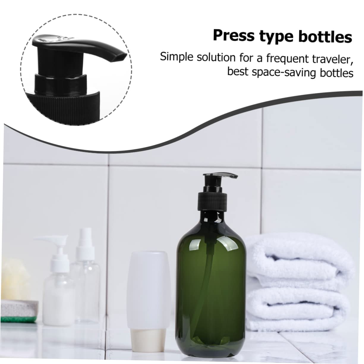 4 Pack 500ml PET Refillable Travel Bottles for Daily Use image 2