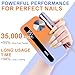 MEKK Nail Drill Kit,35000RPM Electric Nail Drill Professional Electric Nail File with 12PCS Bits,Anti-Shaking Cordless E Filer for Nails,Home & Salon(Orange Blue)