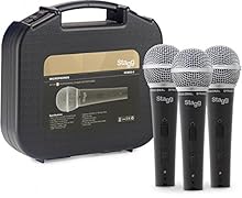 Set of 3 Mics Professional Sound For Vocal and Instrument Pick Up Supplied in a Case