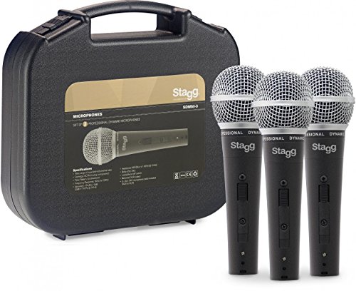 Microphone dynamique Stagg 3 pour chant et studio de musique