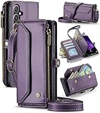 Cordons réglables multi-usage : cet étui portefeuille pour Galaxy S24 FE est livré avec 2 sangles : 1 longue bandoulière et 1 bandoulière courte. Utilisez une longue bandoulière pour transformer ce sac en sac à bandoulière ou en sac à bandoulière ; utilisez une sangle courte pour le sac à main