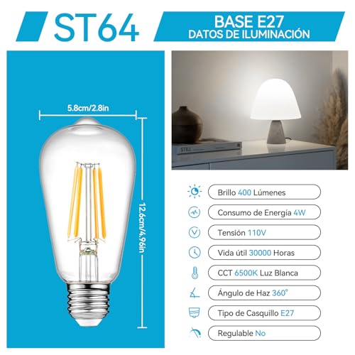 La Mejor Recopilación de Foco vintage - los preferidos. 21 foco vintage marca ABUDA (2)