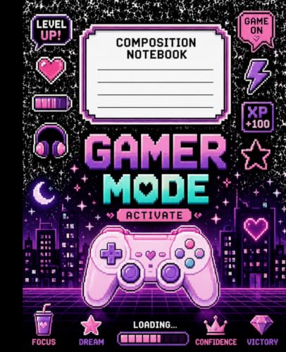 Pixel Gamer Composition Notebook