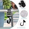 Walker Hook Hanging, 360 Rotating Stroller Clip for Rollators, Wheelchairs, Crutches - Lightweight Hooks for Elderly & Disabled, 2 Pcs