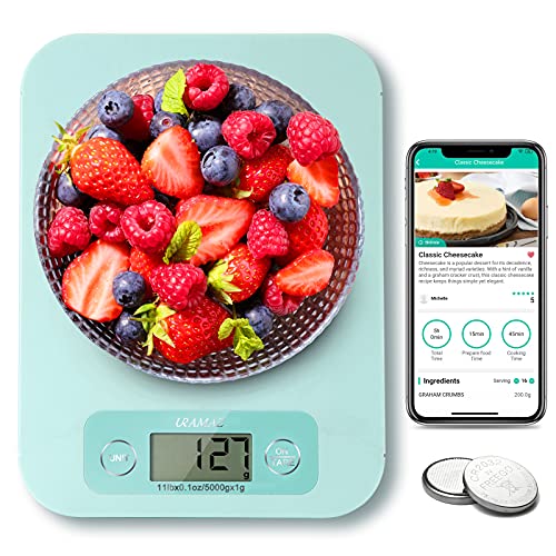Smart Food Scale – Kitchen Scales Digital Weight Grams and Ounces with Nutritional Analysis APP, Food Baking Scale for Weight Loss, Keto, Macro, Meal Prep