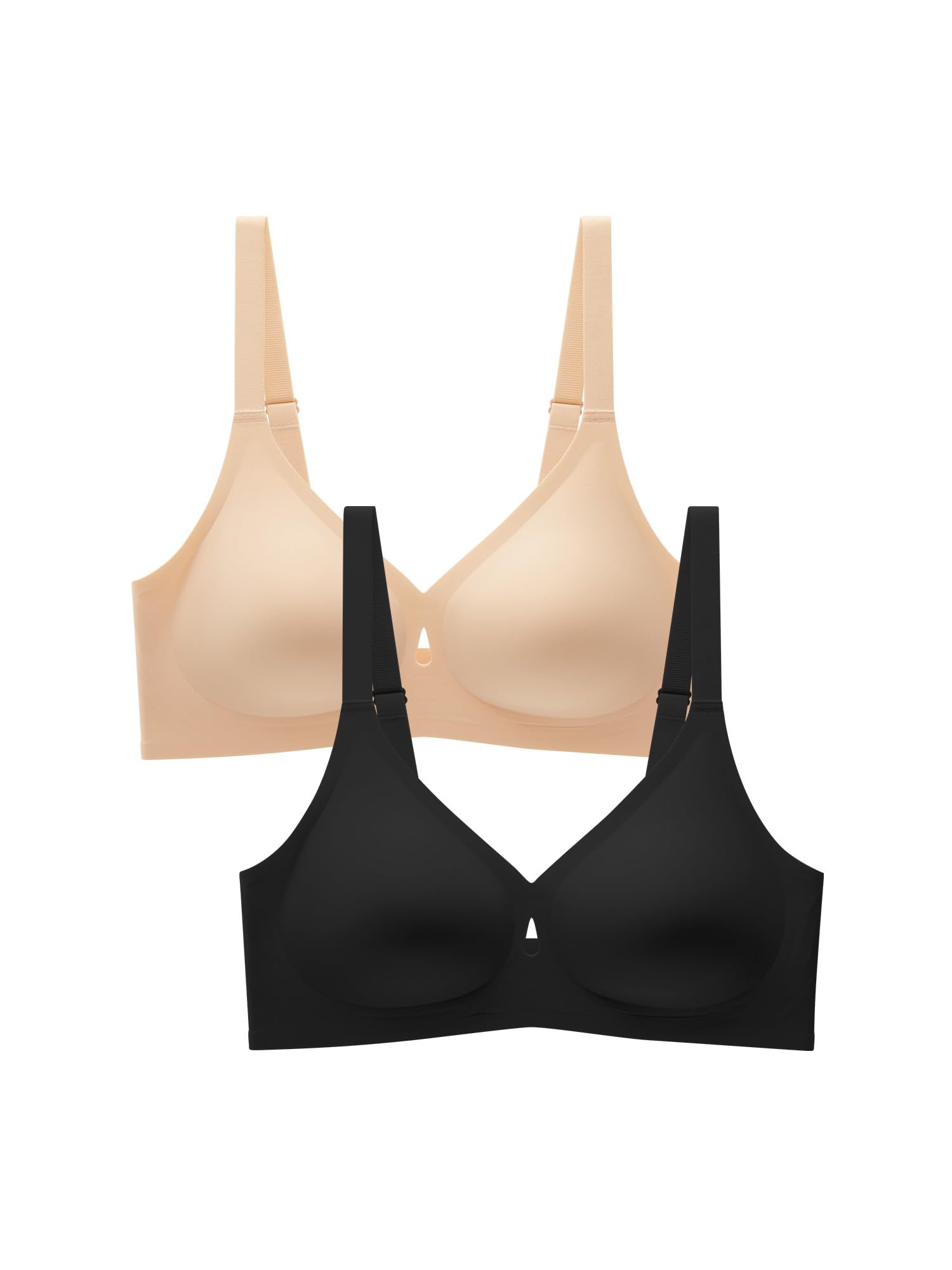 LUCKMEEY Bras for Women No Underwire Wireless Bras - Seamless Push Up Full Coverage Bralettes Comfortable Everyday Bra