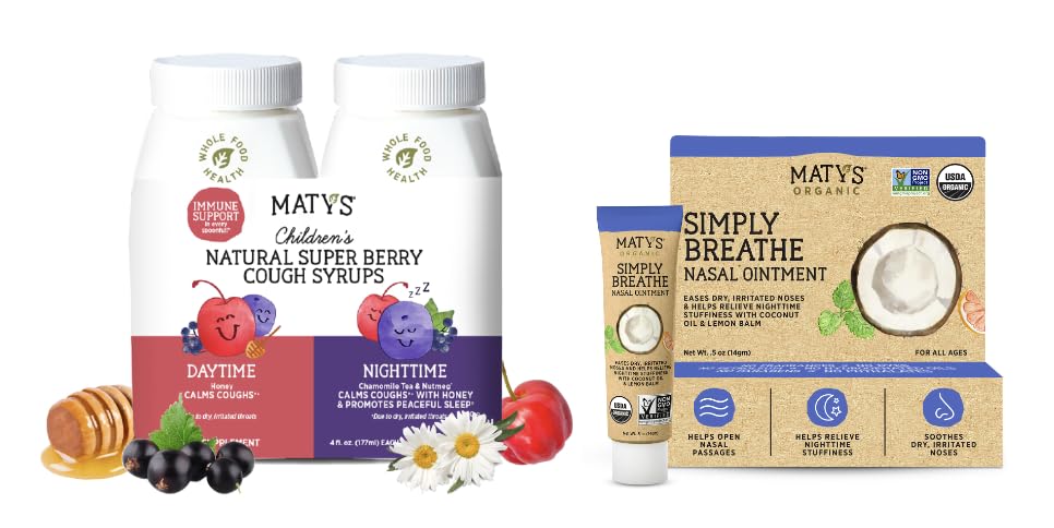Matys Nasal Ointment Tube Plus Super Berry Kids Day & Night Cough Syrups