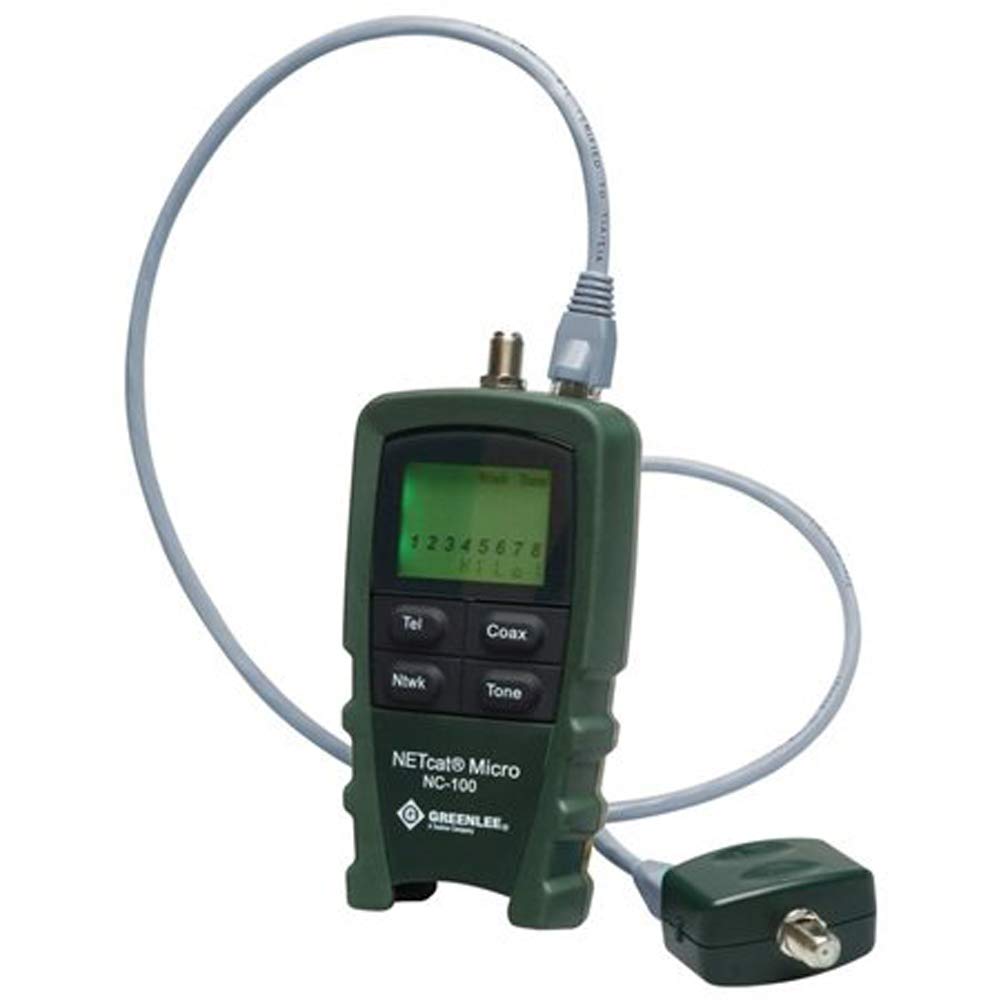 Greenlee NC-100 NETcat ; VDV Tester; 9 Volt Alkaline Battery (PP3), 577/983 Hz