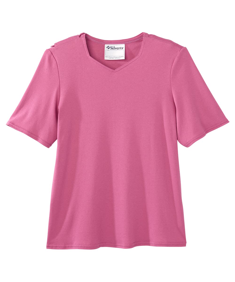 Women’s Open-Back Adaptive Solid Color Diamond T-Shirt