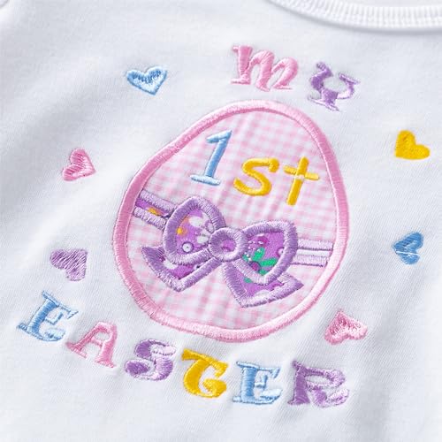 Fairy Baby Infant Baby Girls My 1st Easter Outfit Newborn Easter Eggs Bunny Romper Tutu Skirt Sets Headband Leg Warmer 0-18M2