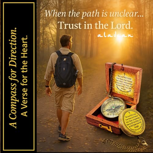 ALADEAN Religious Christian Gift Compass - The Lord Will Guide | Uplifting Baptism Gift - Communion 2025 Graduation 2026 Confirmation Gifts (#1 Lord Will Guide You) by ALADEAN - Image 3