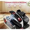 Under Desk Elliptical Machine, Ellipse Leg Exerciser with 15 Adjustable Speeds, Quiet & Compact Electric Pedal Exerciser for Seniors, Leg Exerciser While Sitting with Display Monitor & Remote Control