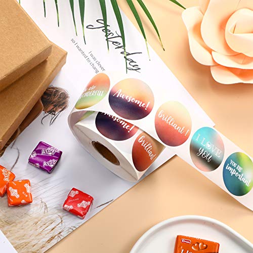 600 Pieces 1.5 Inch Positive Stickers Motivational Encouragement Quote Label Stickers Handwritten Modern Artistic Inspirational Stickers For Greeting Cards Envelopes Sealing Decor #TOP3
