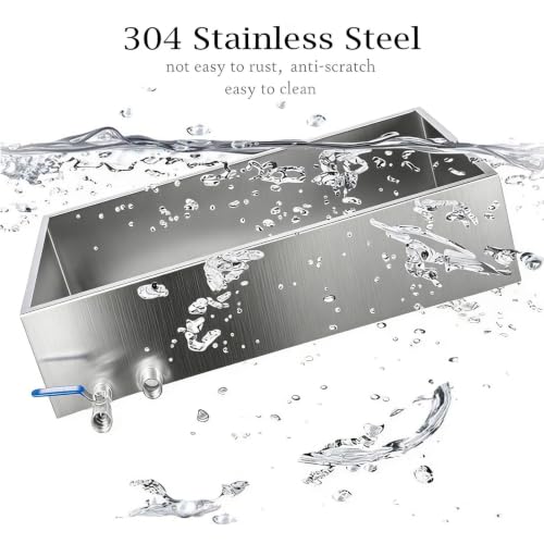 Image of Marada Maple Syrup Evaporator Pan with Dual Interface Steam Table Pan,304 Stainless Jam Food Chafing for Home, Outdoor, Cooking (30 inchL x 20 inchW x 6 inchH)