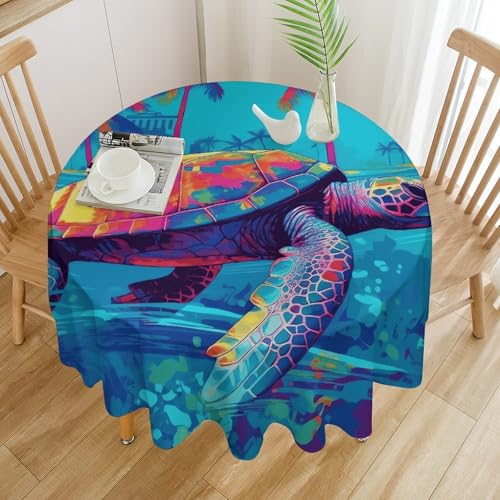 Nappe ronde de 127 cm imperméable et résistante pour décoration