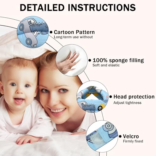 Image of Baby Head Protector Baby Helmet for Crawling Walking, No Bumps Safety Head Adjustable Protective Cap for Walking, Playing (Style 3)