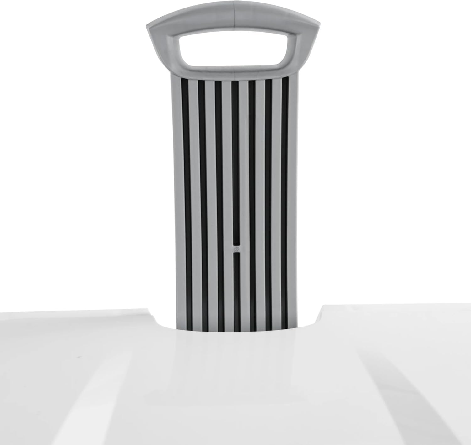 Plastic Wheeled Laundry Hamper, White, with Built-in Handle & Rolling Wheels, Lightweight Easy Transport for Bedroom Bathroom Laundry Room, Easy to Clean Clothes Basket