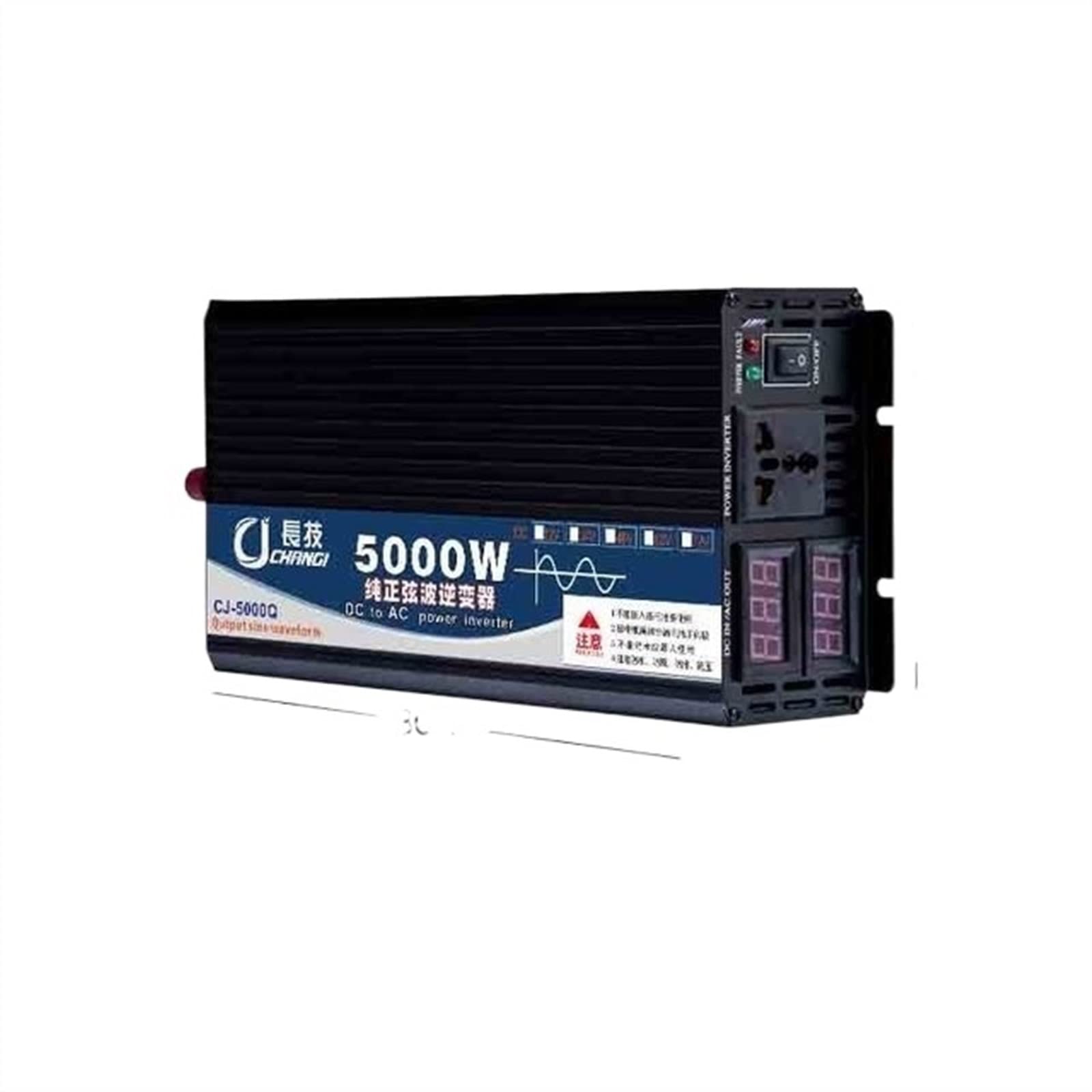CUDTAPI Pure Sine Wave Inverter 1600W 2200W 2600W 3000W 4000W 5000W 6000W 7000w 8000w 12V/24V 48V 60V To 110/220 Voltage Power Converter USB Solar Inverter(5000W,60V,50HZ)