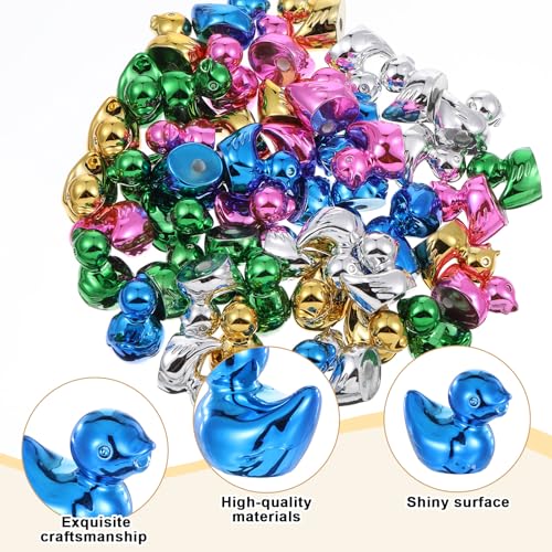 50 Figuras Mini Patitos Coloridos de Resina miniatura 5