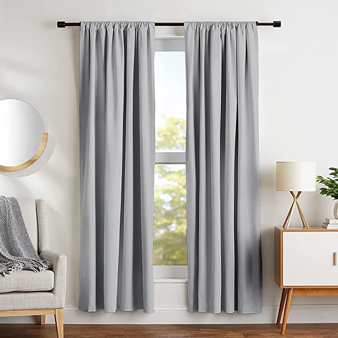 Parda Online Room Darkening Curtain for Bedroom | Thermal Insulated | Rod Pocket | Blackout | Noise Reducing | Plain Solid Window Curtain for Living Room |5 feet | Light Grey | Pack of 1 | 152 L x 121 W centimeters (B0BG29JJC3) Amazon Price History, Amazon Price Tracker