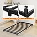 Mashomdec 4 Inch Bed Frames Twin Size Low Profile Metal Platform Bed Frame Heavy Duty Steel Slat Support, No Box Spring Needed, Easy Assembly, Noise Free