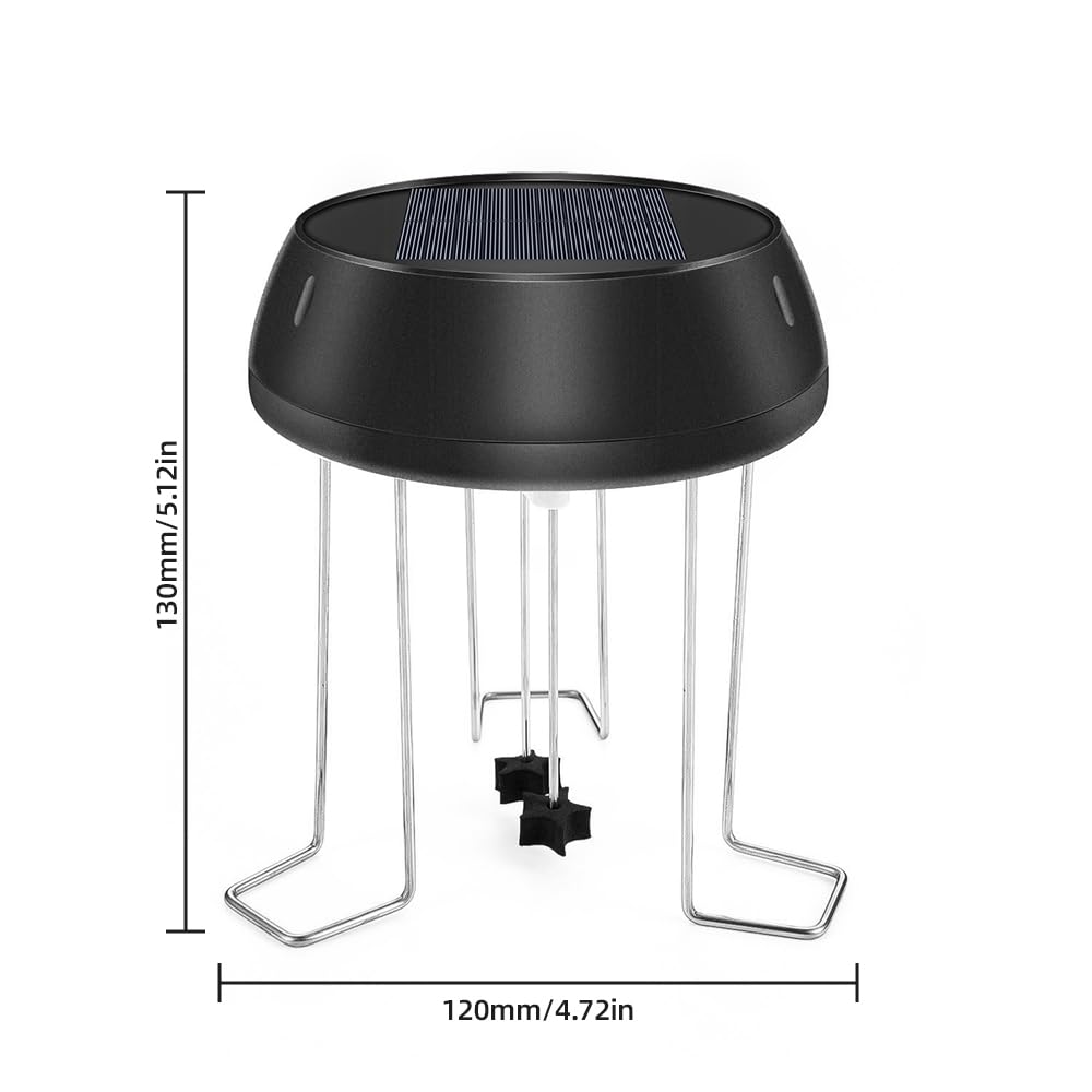 Solar Water Wiggler for Bird Bath Round Shaped, Solar Powered Water Agitator Bubbler Solar Powered Birdbath Water Agitator for Garden Pond Pool Outdoor