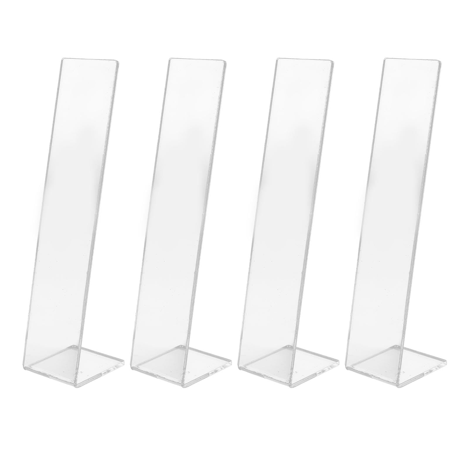 HERCHR Acrylic Scrunchie Holder Stand 4Pcs Clear Hair Tie Organizer Storage 7.9x1.8x2.0in Hair Bow Storage Scrunchy Display Organiser for Vertical Jewelry Bracelet Hairties