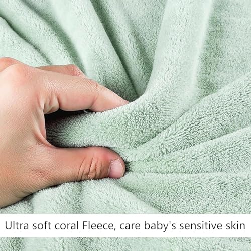 ROXANEPIG 2 Pack Hooded Baby Towels - Premium Ultra Soft Organic Baby Bath Towel – Absorbent and Hypoallergenic Towels for Baby Boy Girl, Toddler, Newborn Essentials (Green,Brown) - 4