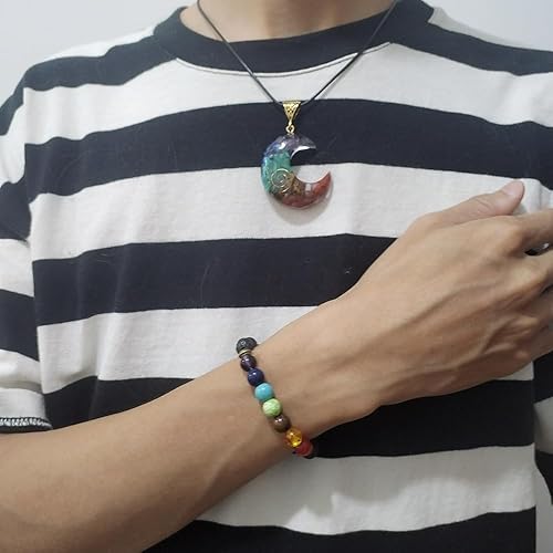 Miniatura 3 de Pulsera de 7 chakras para mujeres y hombres, collar de curación de orgón, dije de aromaterapia, difusor de aceites esenciales, pulseras de joyería,