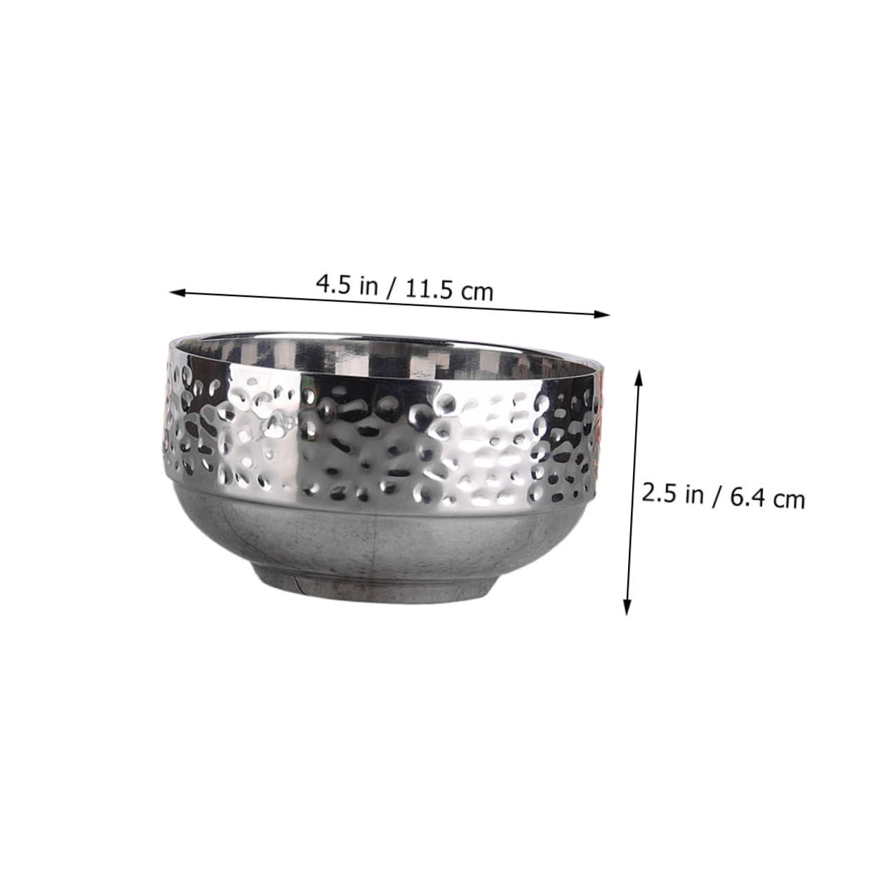 Ciieeo Stainless Steel Double Rice Bowl Practical Food Container for Salad Noodles and Soup Elegant Design Lightweight for Home Restaurant and Camping Use