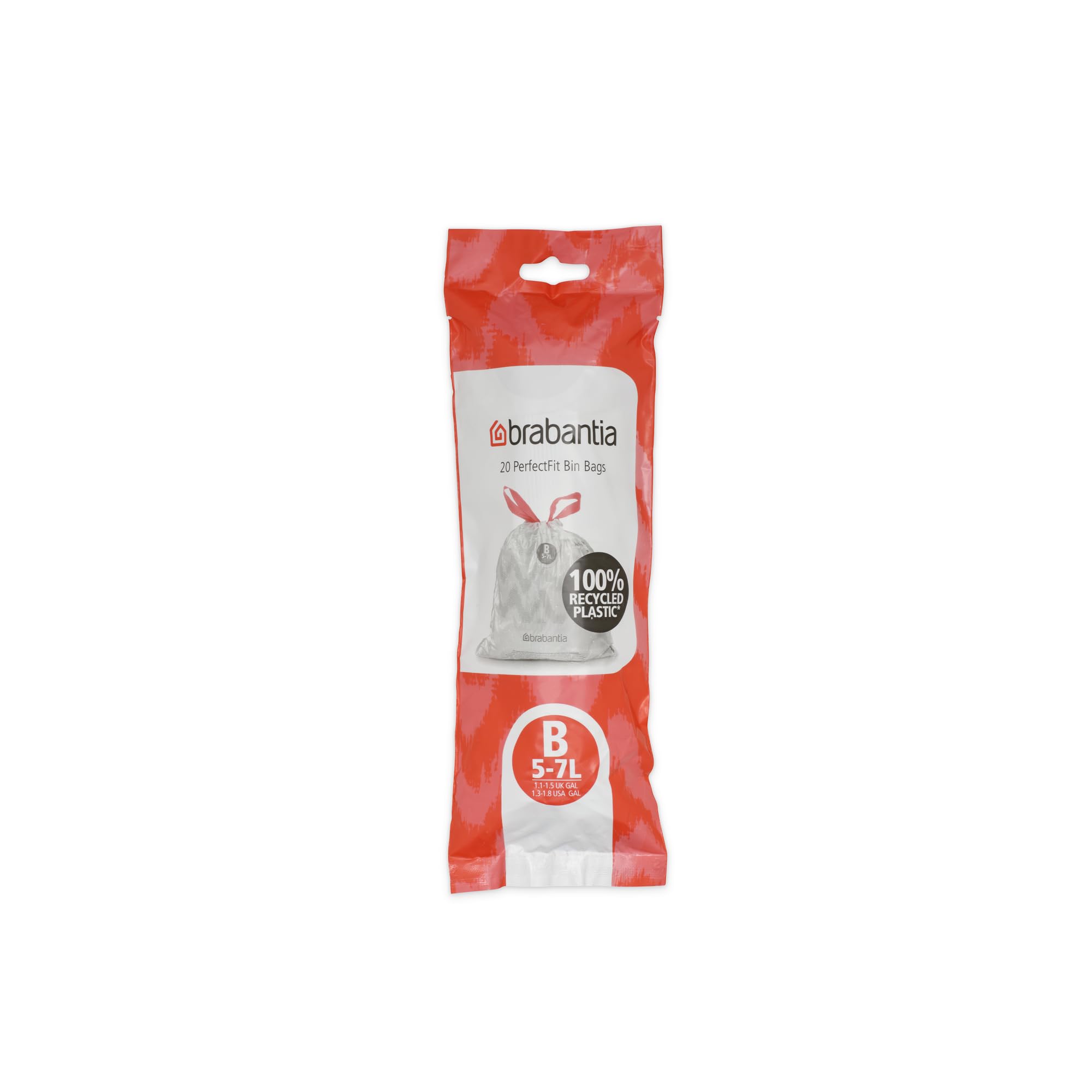 Brabantia Bin Liners 5L Code B Orange 5 Litre PerfectFit Bags Deal Prices