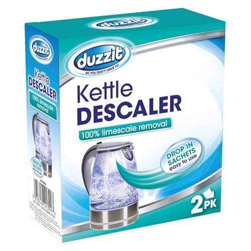 Duzzit Kettle Descaler Limescale Remover Easy To Use Drop In Sachet, Blue, (Pack Of 2) by Duzzit - Used condition - CA$16.66
