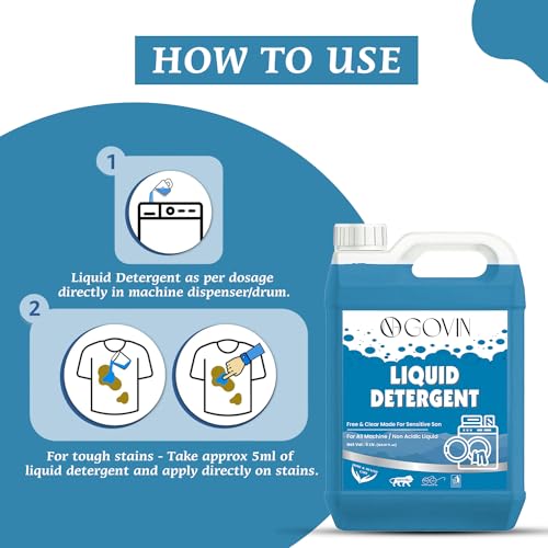 Image of GOVIN WASH fabric care blue Detergent Liquid for Washing Machine combo pack of-2.