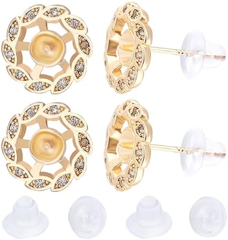 Beebeecraft 1 Boîte De 10 Breloques En Forme De Cœur 2 Couleurs En Forme De Cœur Plaqué Or 18 Carats Et Platine Avec Anneau Ouvert Pour La Fabrication De Bijoux Pour La