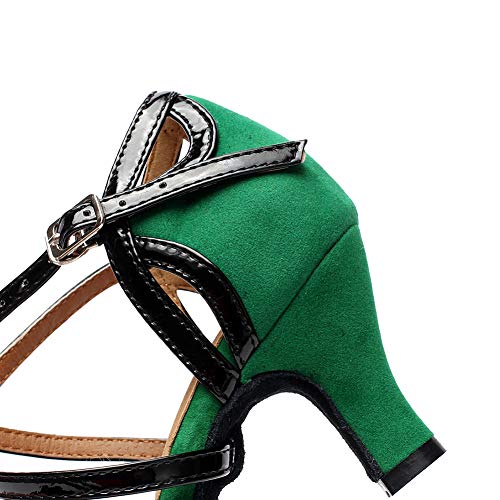 SWDZM Women's Open Toe Ballroom Dance Shoes Latin Salsa Chacha Performance Dancing Shoes3