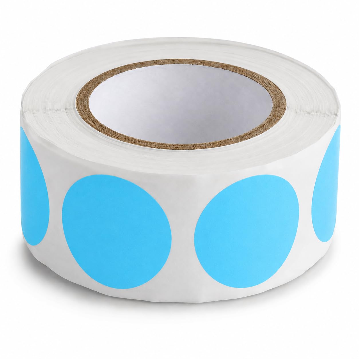 Round Inventory Labels by Glownary – 1.0 Inches Diameter, Semi-gloss Paper, Sky Blue, Model 323sb1bc