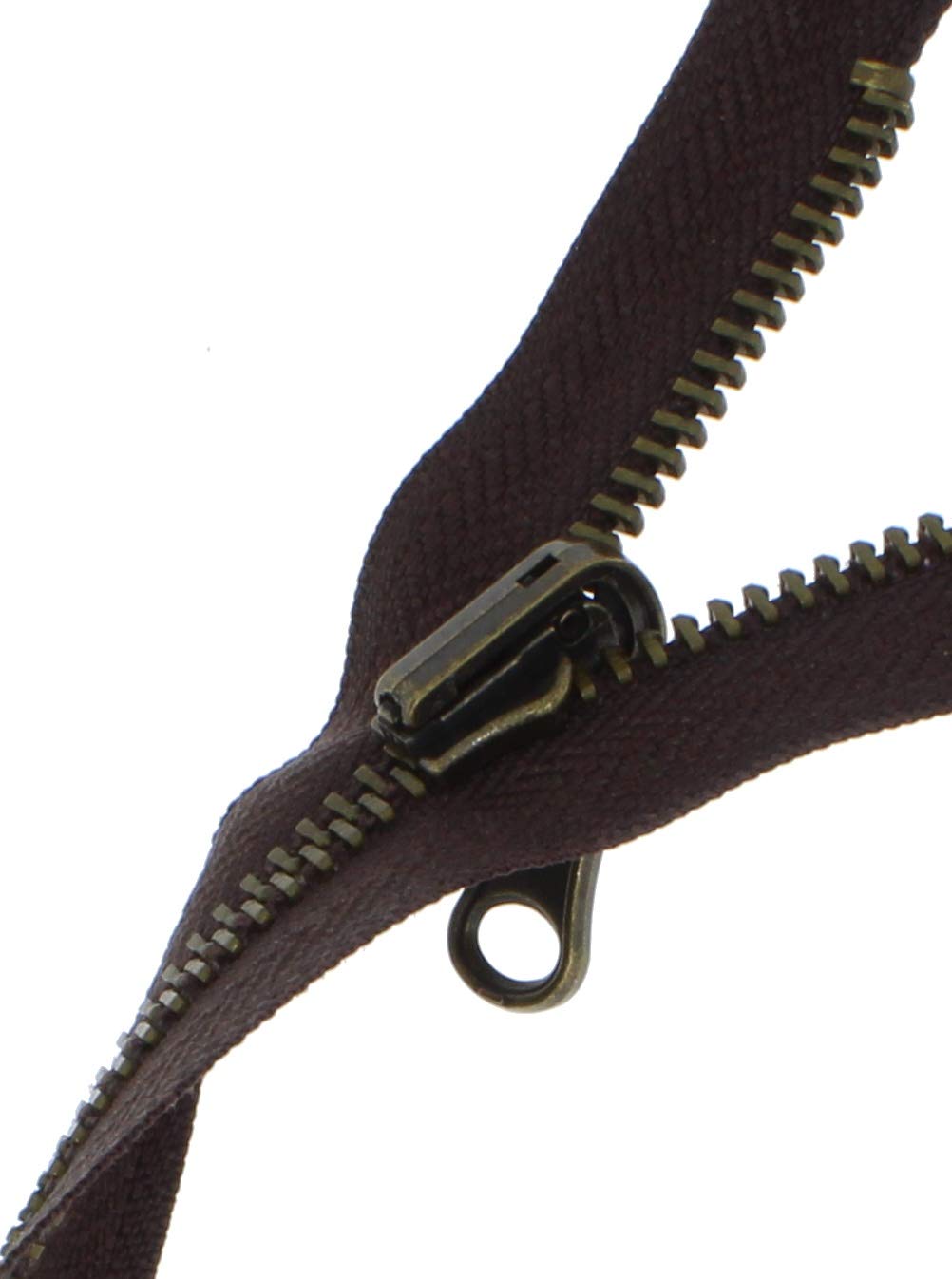 Fermeture éclair Réversible Métal Laiton Vieilli 5 Mm – Divisible, Longueur 50 Cm – Pour Vestes Réversibles - 8