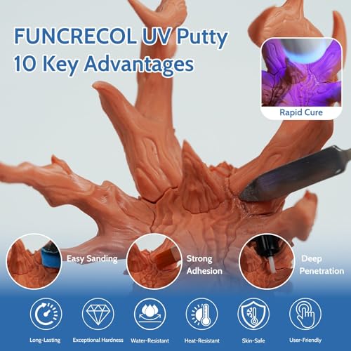 Image of UV Light Curing Putty for 3D Prints and Models,Fast Repair Filler for Nicks,Scratches,Cracks on Resin,Quartz,Ceramic,Wood,Plastic,Stone,and Other Countertop Surfaces