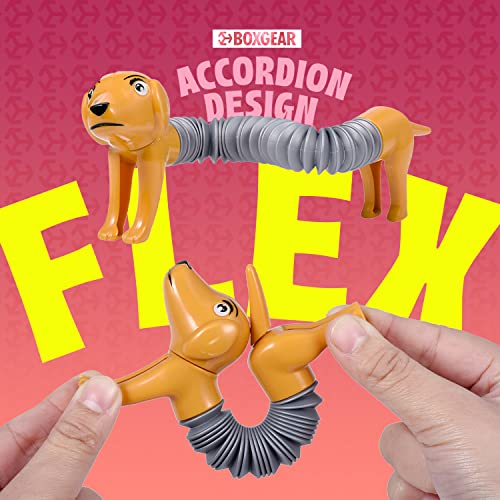 Boxgear 10-Pack Pop Tubes Mixed Animal Fidget Toys – Sensory Tubes For Toddlers – Cute Animal Sensory Fidget Toys For Girls And Boys – Stress-Relief Pop Sound Spring Toddler Sensory Toys (Regular) #TOP3