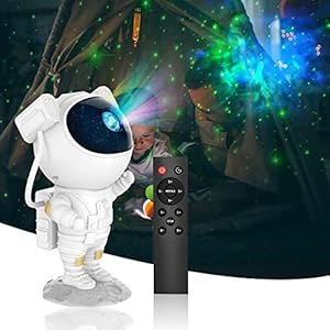 Astronaut Galaxy Projector Starry Sky Night Light, Astronaut Star Projector with Nebula, Timer and Remote Control…