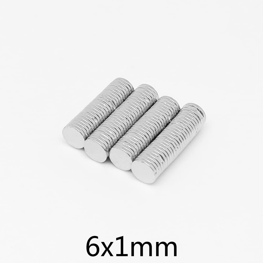 50 ~ 2000 szt. 6 x 1 mm cienki neodymowy 6 mm x 1 mm trwały mały okrągły 6 x 1 mm magnetyczny 6 x 1 (50 szt.)