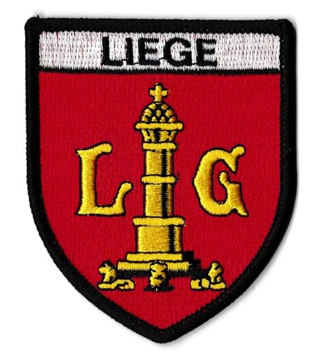 Patche Écusson Liège Belgique Patch Armoiries Ville Europe Brodé Thermocollant